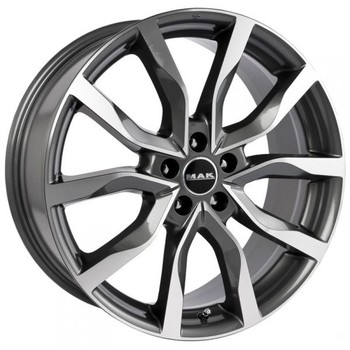 Диск MAK HIGHLANDS 19x9 5x120 ET53 DIA72.60 Gun Metallic-Mirror Face