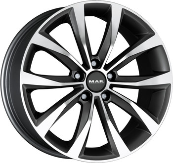 Диск MAK WOLF 17x7.50 5x112 ET47 DIA57.10 Gun Metallic-Mirror Face