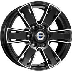 Диск K&K Севенна 17x7 6x139.70 ET38 DIA100.10 Алмаз Черный