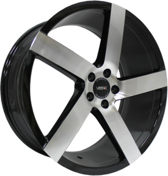 Диск VISSOL V-080L 19x8.50 5x120 ET15 DIA74.10 black-with-machined-face