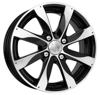 Диск K&K Джемини 15x6 4x100 ET45 DIA67.10 Алмаз Черный
