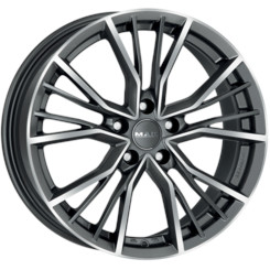 Диск MAK Union 22x10 5x112 ET26 DIA66.60 Gun Met-Mirror Face