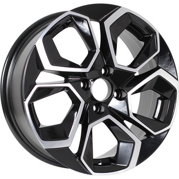 Диск KDW KD1620 16x6.50 5x108 ET45 DIA63.30 Black_Front_Polished