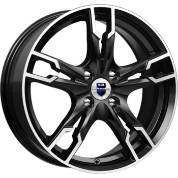 Диск K&K Солар 17x7 4x100 ET43 DIA60.10 Алмаз Черный