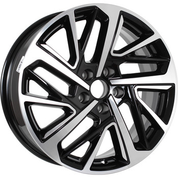 Диск KDW KD1727 17x7 5x108 ET33 DIA60.10 Black_Front_Polished