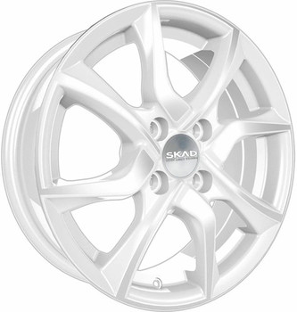 Диск Скад Тулон 15x6 4x100 ET39 DIA56.60 алмаз-белый