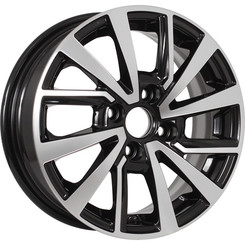 Диск KDW KD1430 14x5.50 4x100 ET40 DIA54.10 Black_Front_Polished