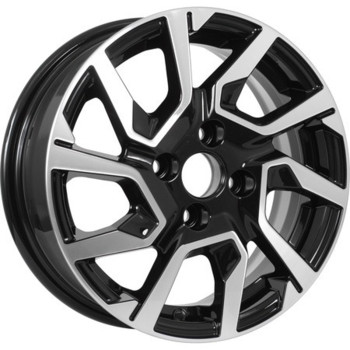 Диск KDW KD1420 14x5.50 4x98 ET35 DIA58.60 Black_Front_Polished
