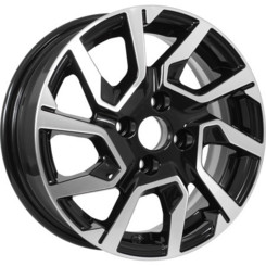 Диск KDW KD1420 14x5.50 4x100 ET40 DIA54.10 Black_Front_Polished