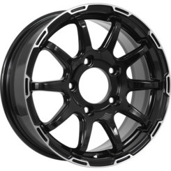 Диск KDW KD1660 16x6.50 5x139.70 ET40 DIA98 Black_Front_Polished