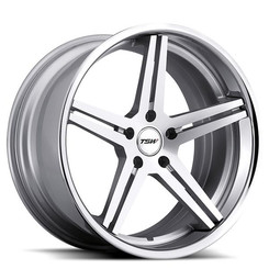 Диск TSW MIRABEAU 19x8 5x112 ET45 DIA72.30 Silver Machine Face Chrome Stainless Lip