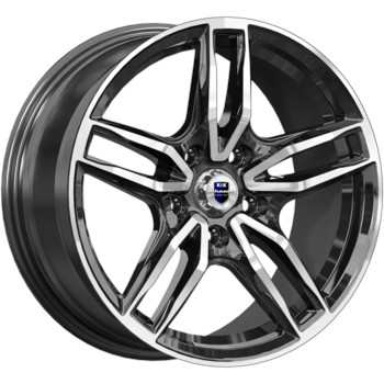 Диск K&K Бартон 17x8 5x120 ET43 DIA72 Алмаз Черный