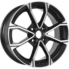 Диск KDW KD1590 15x6 4x100 ET45 DIA60.10 Black_Front_Polished