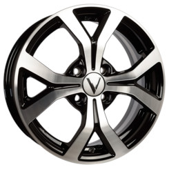 Диск Вектор K147 15x6 4x100 ET48 DIA54.10 Алмаз Черный