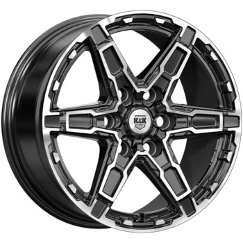 Диск K&K Дистрикт 18x8 6x139.70 ET42 DIA100.10 Алмаз Черный