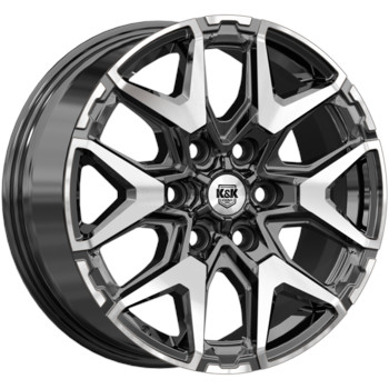 Диск K&K Гангут (КС1176) 18x7.50 6x139.70 ET42 DIA100.10 Алмаз Черный