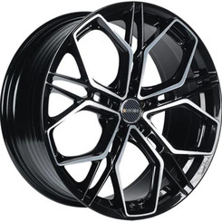 Диск INCH FA8534 18x8 5x108 ET45 DIA63.40 Gloss Black Machined Face