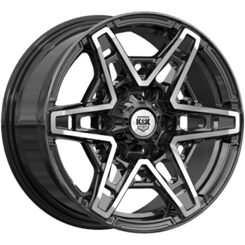 Диск K&K Блэкберн 17x8 6x139.70 ET36 DIA100.10 Алмаз Черный