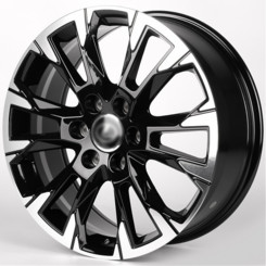 Диск IWheel IVF-3159 20x8 6x139.70 ET55 DIA95.10 Чёрный Глянцевый + Полированные Спицы